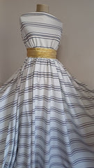 Material Elastic Dungi Alb/Negru/Bleo ELA1183