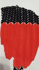 Material Elastic Plisat Rosu dungi Dantelate Negre ELA1064