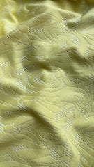 Material Elastic texturat Galben Lamaie Panou Imitatie Brocard ELA1220