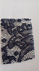 Dantela Bleumarin/Plasa Alba DAN1052