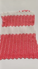 Plisat Alb Dungi Dantelate Roz ELA1222