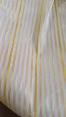 Poplin Alb Dungi Galben/Auriu BBC1098