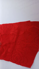 Dantela Captusita Rosu Model Floral DAN1075