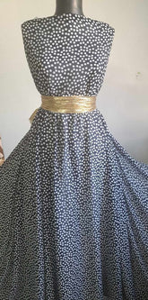 Voal Negru Buline Albe VOAL1104