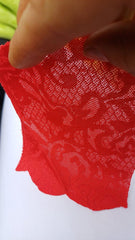 Material Elastic Rosu Dantelat ELA1007