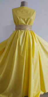 Poplin Bumbac Galben Fir Lame Argintii BBC1123