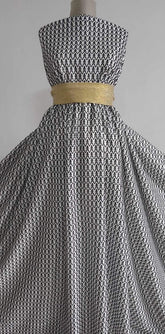 Dantela Căptușită Alb Optic Macrame Negru DAN1095