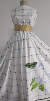 Silky Panouri Alb Carouri Gri Floare MAT1341