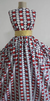 Silky Hexagoane Rosu Alb Bleumarin MAT1013