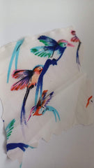 Matase Alba Papagali Colorați MAT1356