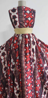 Silky Etno Grena Rosu Alb MAT1354