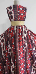 Silky Etno Grena Rosu Alb MAT1354