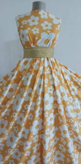 Silky Mustar Flori Albe MAT1366