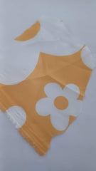 Silky Mustar Flori Albe MAT1366