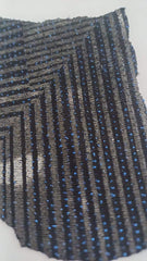 Lurex Negru Gri Picatele Albastre ELA1286
