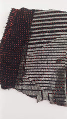 Lurex Negru Gri Picatele Rosii ELA1285