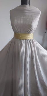 Voal Burn Out Gri Plisat VOAL1182