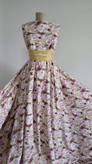 Stofa Imprimeu Floral Bej Mov STO1254