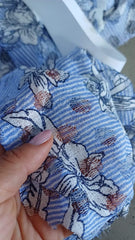 Jerse Dantelat Bleu Buchete Albe ELA1311