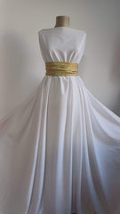 Matase alba pătrățele satinate MAT1006