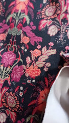 Scuba Negru Model Floral Grena/Coral- ELA1200