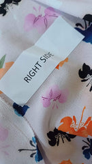 Mătase elastica RozPal cu Flori Mici  Orange/Lila/Bleumarin/Negru MAT1185