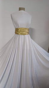 Milano- material elastic Alb Optic, cu model in relief ca un brocard ELA1127