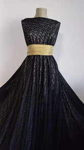 Tricot tip pulover Dantelat Negru TRI1022