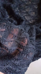 Tricot tip pulover Dantelat Negru TRI1022