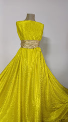 Matase tip brocard Galben Lămâi MAT1241