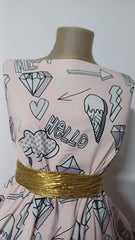 Stofa Barbi HELLO, Roz STO1117