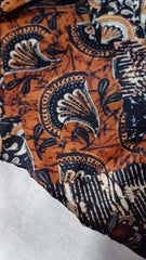 Tricot ponteroma Patrate inflorate Maron/Bej/Negru ELA1113