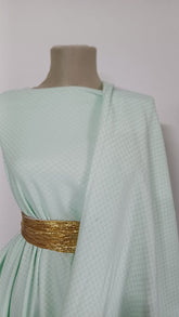 Jaquard Rayon Mint/Ivory STO1062