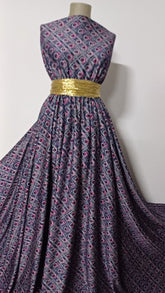 Tricot ponteroma Bleumarin carouri si cerculete Roz ELA10391