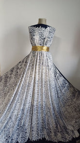 Jerse Voscoza Guna- Bleumarin Bordura Florala ELA1269