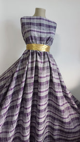 Stofa Primavara Carouri Mov/Alb STO1230