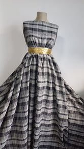 Stofa Primavara Carouri Negru/Alb STO1184