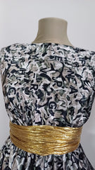 Catifea Ice Velvet, Negru/Sidefiu/ Kaki CAT1100