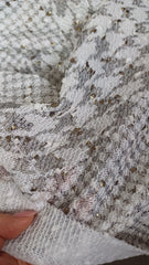 Stofa tip Chanel, Ivory/Grej/Auriu STO1271