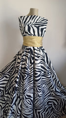 Stofa Barbi Model Zebra Alb/Negru STO1045