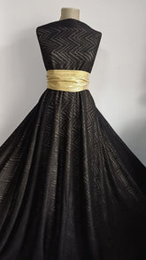 Jaquard Morbidino- Tricot tip pulover Dantelat NEGRU, cu model in V TRI1023