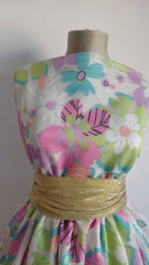 Burn Out Alb cu Flori Tropicale MAT1014