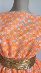 Poplin Bumbac, 100% fibră naturală, ORANGE ALB/MOV/VERDE BBC1094