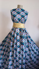 Material Elastic in Carouri Turcoaz/Albastru ELA1067