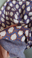 Material Elastic Hexagoane Alungite Crem/Albastru/Caramiziu ELA1131