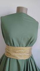 Stofă Verde Salvie Heringbone Spandex STO1045