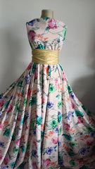 Silky Roz cu Bujori si Dalii Mov/Verde/Roz MAT1065