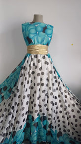 Voal POLY RAYON imitație mătase BULINE TURCOAZ VOAL1057