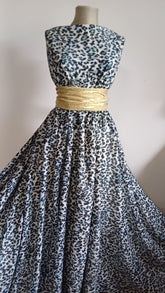 Batist Bumbac Alb/animal Print Bleumarin/Bleo BBC1230