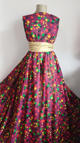 Voal chifon Plum Buline colorate - Verde, Rosu, Negru, Galben VOAL1208